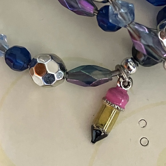 NEW!!! Memory Maker Bangle Teacher Charms Photo Bracelet - Picture 5 of 9